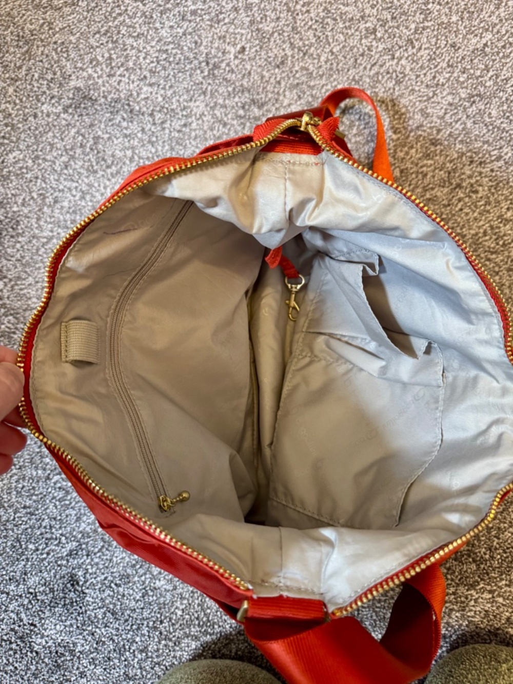 🧡 Baggallini Orange Crossbody Organizer Bag Lightweight Travel Purse - Picture 9 of 14
